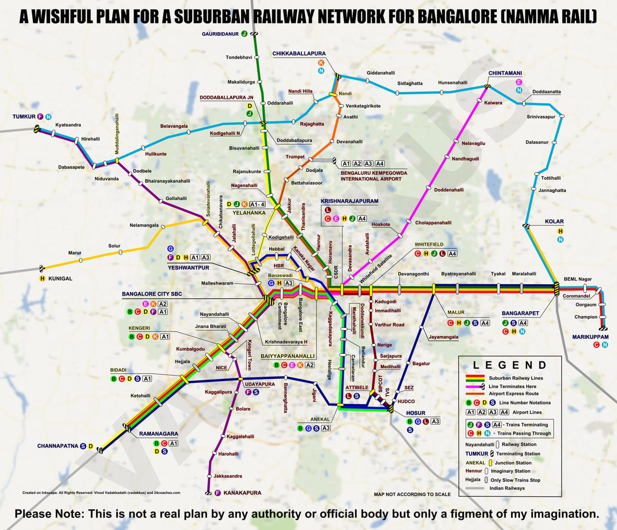 mapa de Bangalore estação ferroviária
