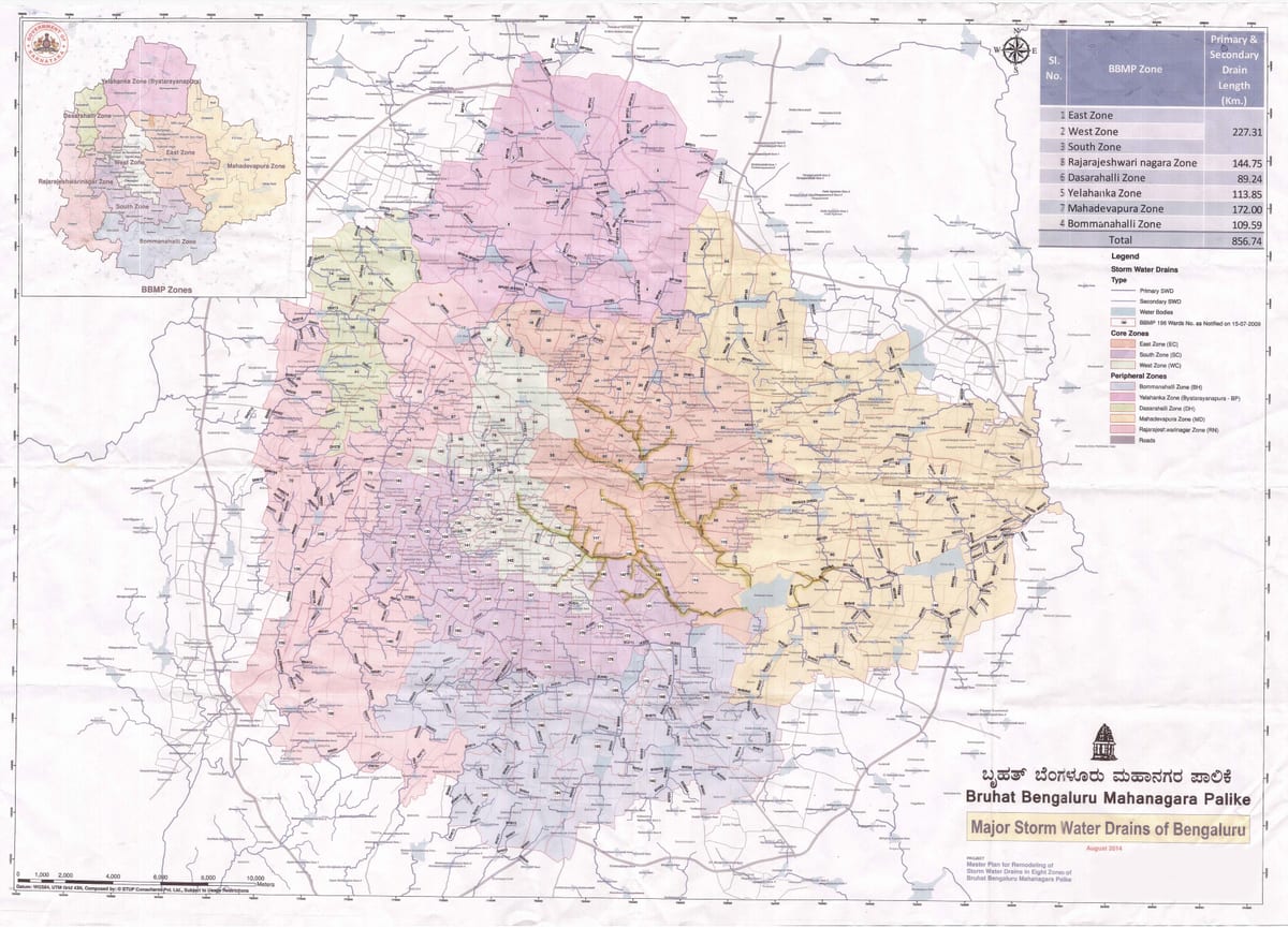 mapa do BBMP rajakaluve