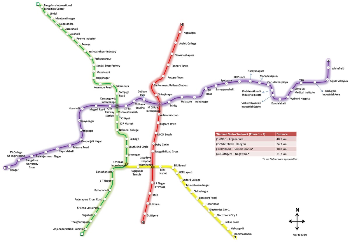 bmrcl mapa de rotas