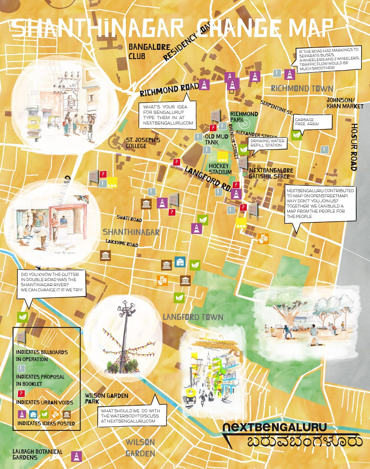 comercial rua Bangalore compras mapa
