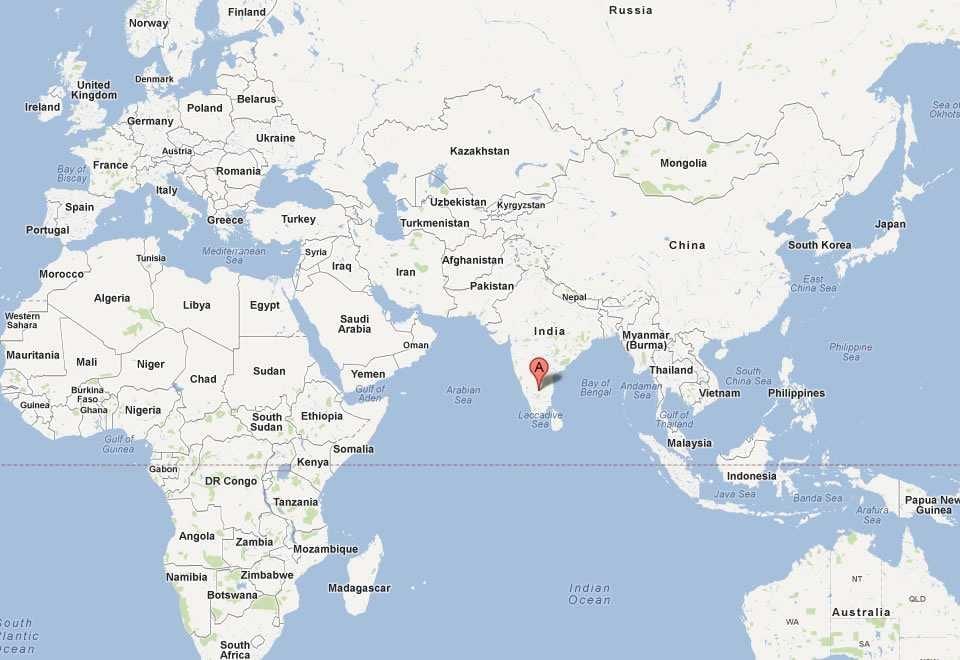 Bangalore no mapa