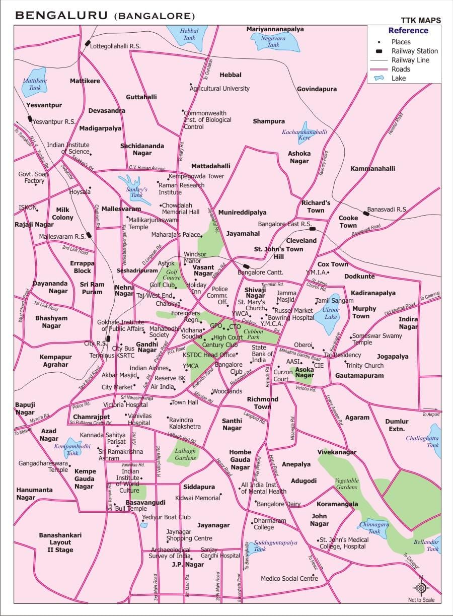 Banglore raiz mapa