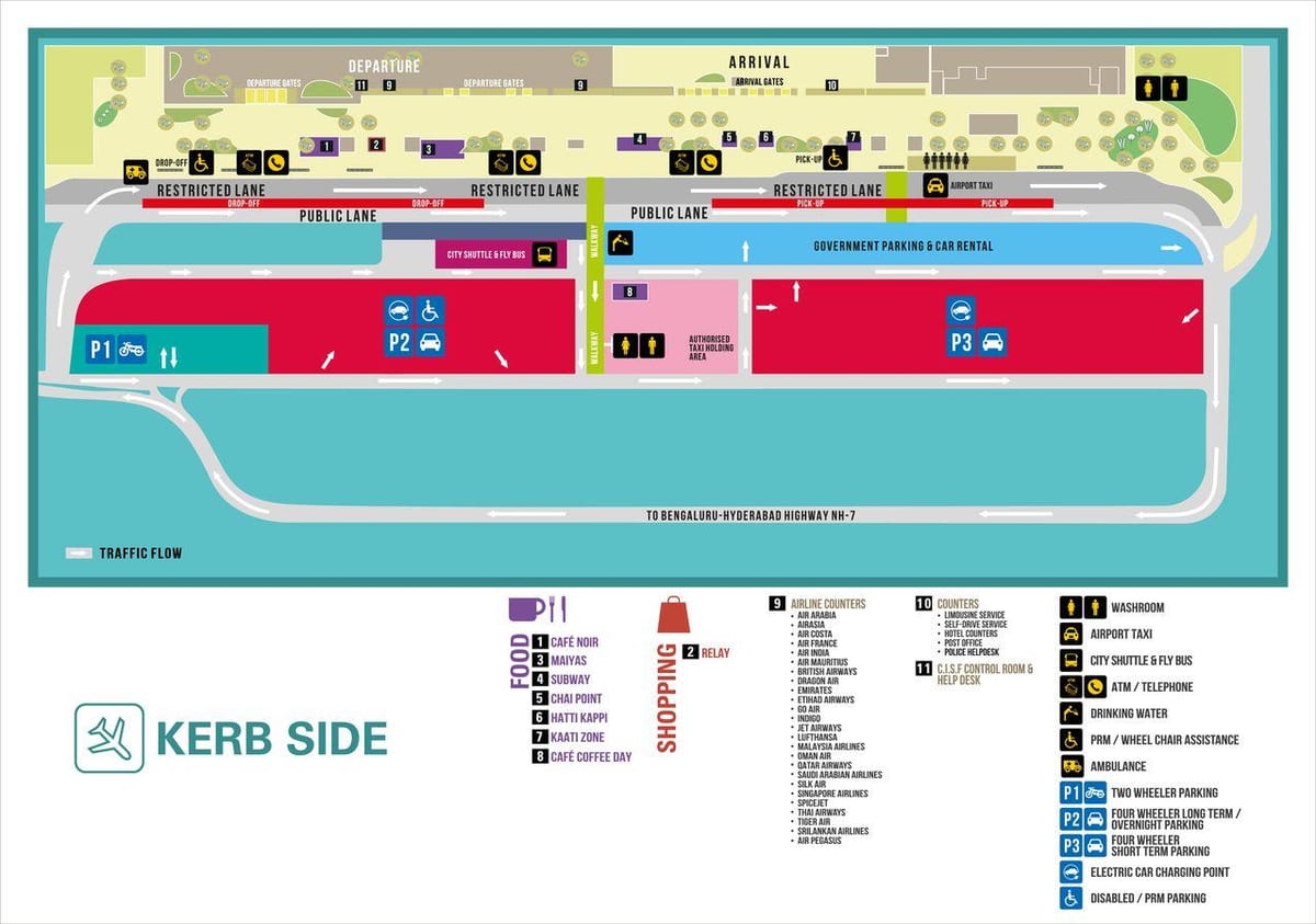 Kempegowda aeroporto internacional de mapa